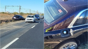 Mașina de 500.000 de euro a lui Gigi Becali a fost băgată în șanț! Accident pe centura Bucureștiului. Patronul FCSB a spus că el era la volan, acum nu mai recunoaște