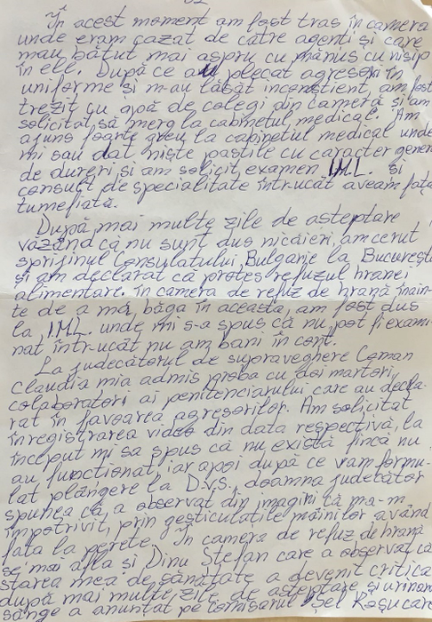 Scrisoarea deținutului bulgar