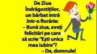 Bancul de Sfântul Valentin | De Ziua Îndrăgostiților, un bărbat intră într-o florărie