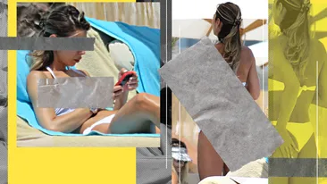 Pe plaja milionarilor nu se ține cont de principii și etichetă! Se arată TOT! Cea mai criminală asistentă TV și-a scos sânii-mamut în văzul tuturor!