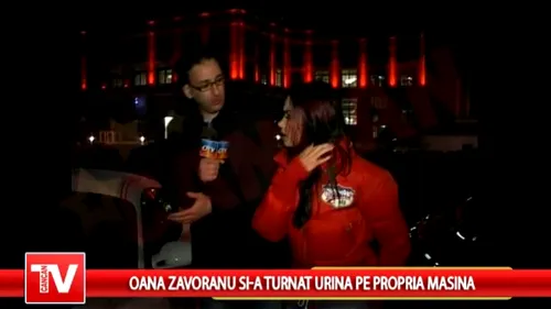 Oana Zavoranu a aruncat urina pe masina