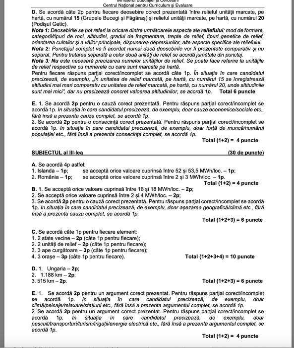 Bacalaureat 2025 | Cum se rezolvă subiectele de geografie, de astăzi. Acesta este baremul de corectare