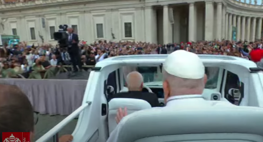 Ultima apariție a lui Papa Francisc. Sursă: Youtube Vatican - News English