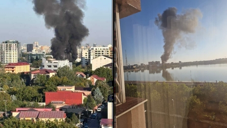 Incendii în București! Fostul cinematograf Gloria și niște containere de pe Lacul Morii au ars