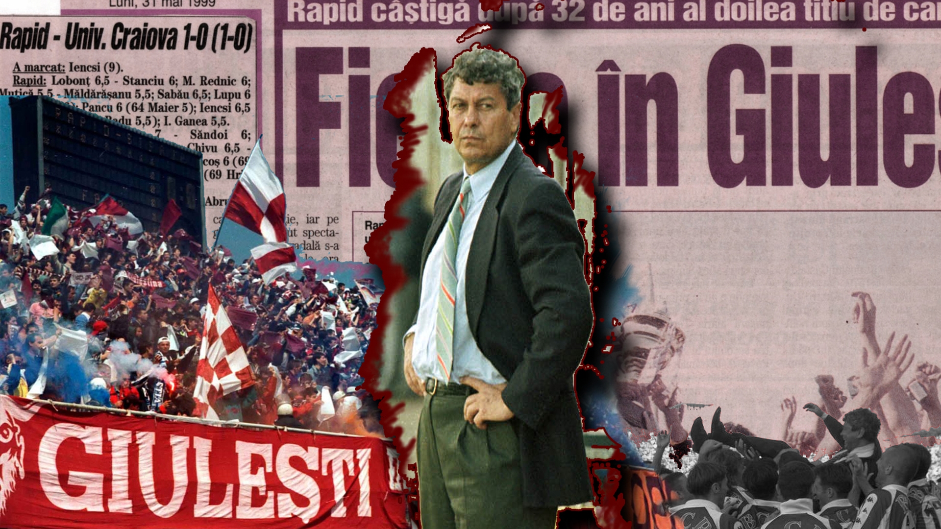 Din copilărie până la titlu: povestea Rapidului, a titlului din 1999 și a lui Mircea Lucescu spusă din tribună