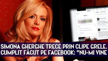 Simona Gherghe trece prin clipe grele. Anunţ CUMPLIT făcut pe FACEBOOK: Nu-mi vine să cred!