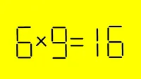 Test de inteligență | Mută un singur chibrit pentru a corecta egalitatea 6x9=16
