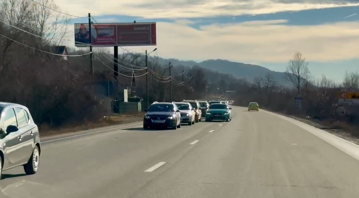 Coloana de mașini pe Valea Prahovei