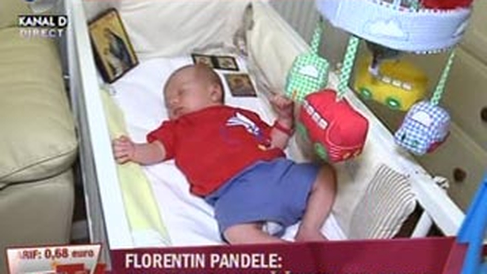 VIDEO Baiatul lui Gabi Firea si al lui Florin Pandele doarme in patut cu patru icoane! La o luna, taticul are deja planuri pentru el: "As vrea sa fie preot, nu popa"