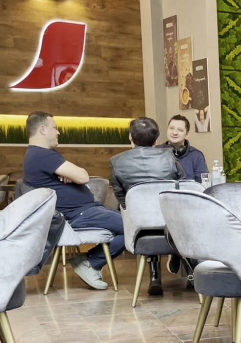 Octavian Strunilă și Leonid Doni, la discuții