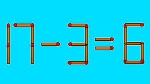 TEST IQ | Pentru a corecta 17 - 3 = 6, mutați un singur chibrit