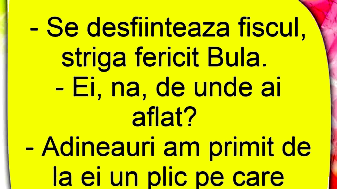 BANC | Bulă strigă fericit: "Se desființează FISC-ul!"