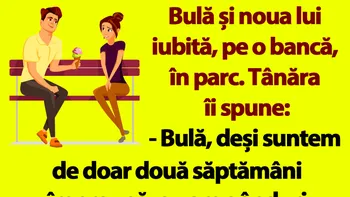 BANC | Bulă și noua lui iubită, pe o bancă, în parc