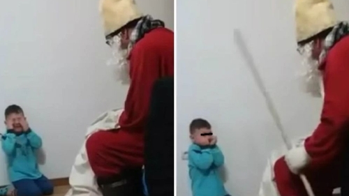 Poliţia a deschis dosar penal, în cazul copilului terorizat de un bărbat îmbrăcat în costum de Moş Crăciun

