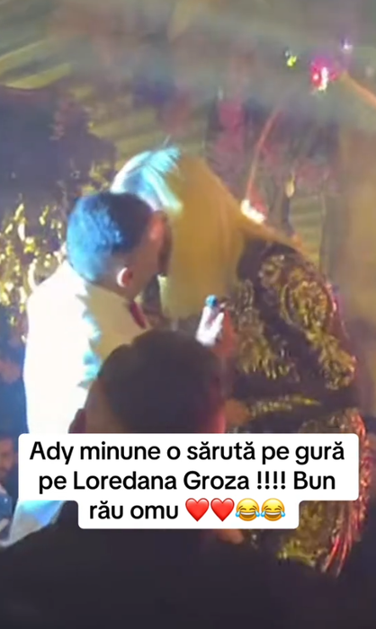 Momentul în care Adrian Minune o sărută pasional pe Loredana: ”Nevasta lui ce a zis?”