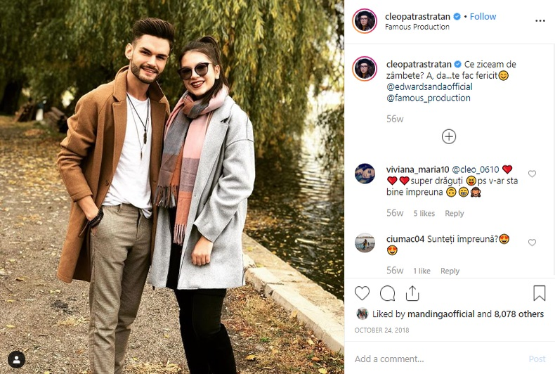 Primele declarații ale lui Edward Sanda despre relația pe care o are, de fapt, cu Cleopatra Stratan