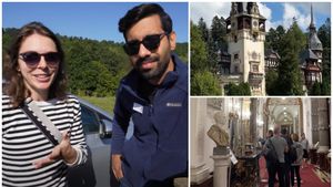 Ce au descoperit doi americani, după ce au vizitat Castelul Peleș? Reacția lor e fabuloasă