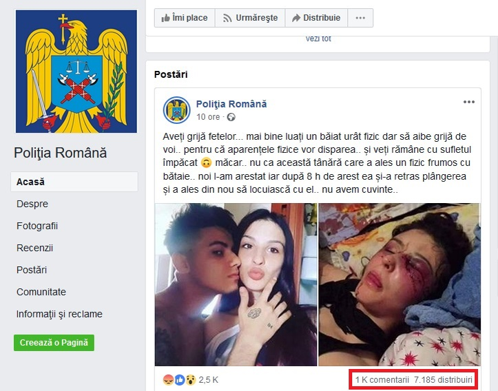 Mesajul halucinant al Poliției Române din Galați în cazul fetei torturată de iubit într-o casă din Ploiești