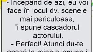 BANCUL ZILEI | Actorul, cascadorul și scenele periculoase