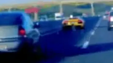 VIDEO Doi cocalari romani cu seria 5 se iau la intrecere cu un Lamborghini! Ne-a facut varza taranusul!