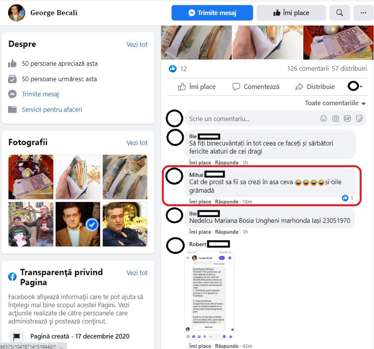 Escrocherie pe Facebook! Ce s-a întamplat după ce un bărbat s-a dat drept Gigi Becali și a promis premii de sute de mii de euro