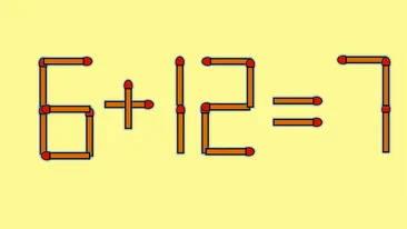 Test IQ exclusiv pentru genii | 6 + 12 = 7 este greșit. Pentru a corecta egalitatea, mutați un singur chibrit