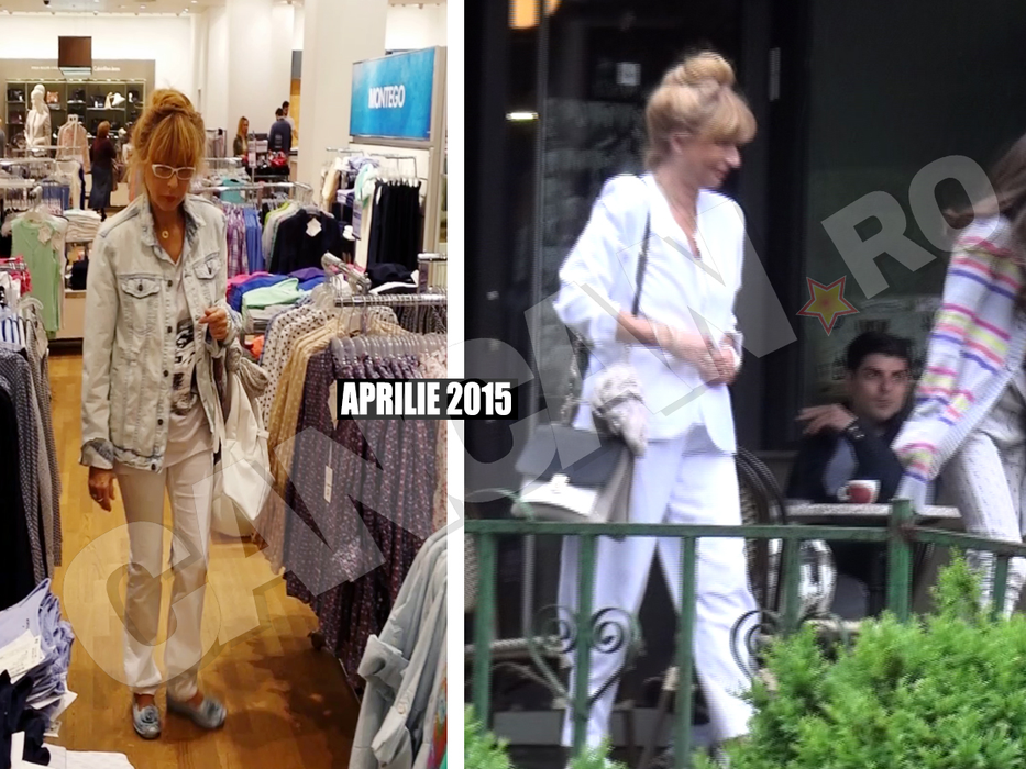 APRILIE 2015. Văduva a fost fotografiată de CANCAN.ro în două zile diferite, îmbrăcată în alb