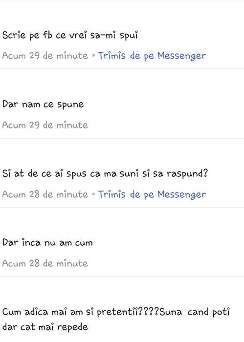 Convorbirile de pe Facebook dintre profesor şi eleva cu care ar avea o relatie de mai bine de doi ani