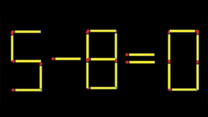 Test de inteligență | Mutați un singur chibrit pentru a corecta 5 - 8 = 0