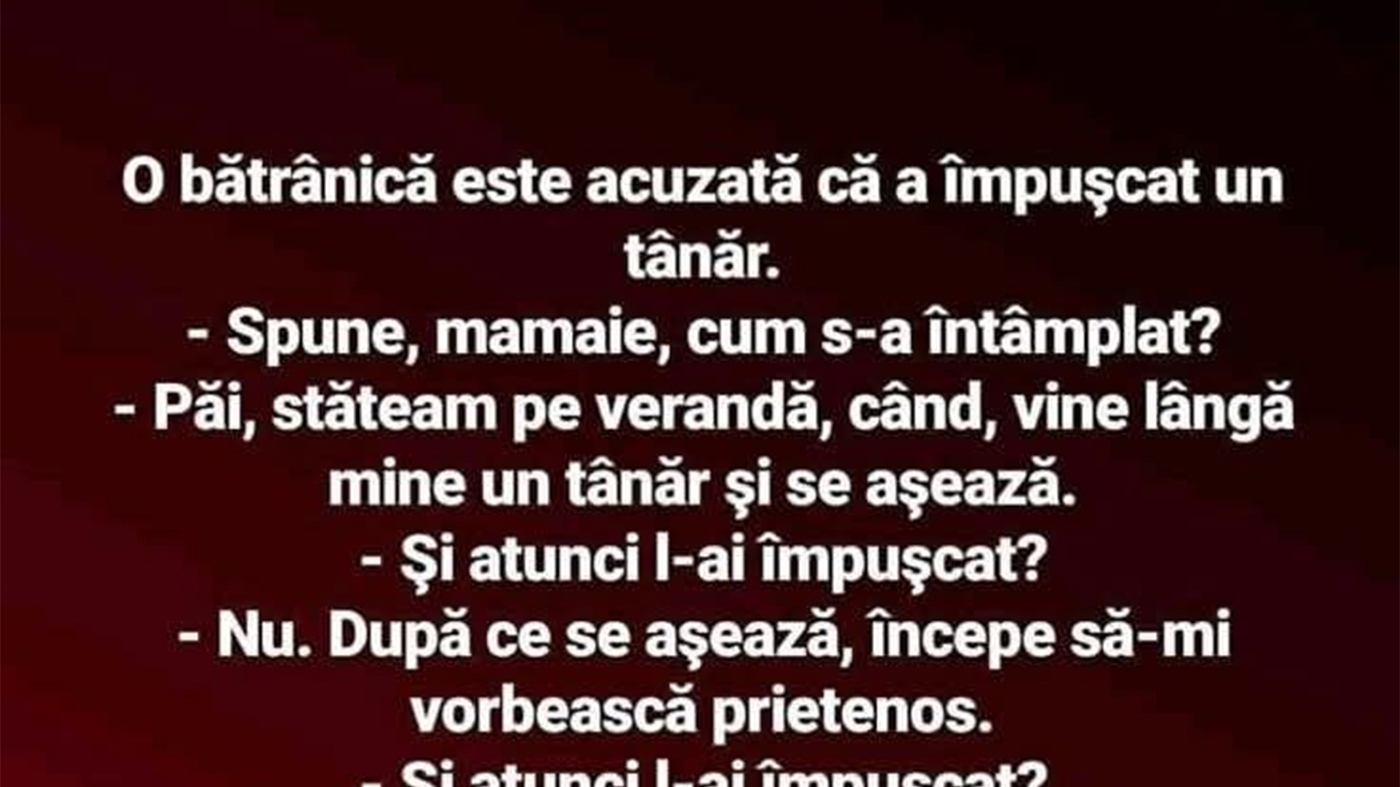 Bancul de sâmbătă | Bătrânica și tânărul