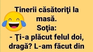 BANCUL ZILEI | Tinerii căsătoriți, la masă