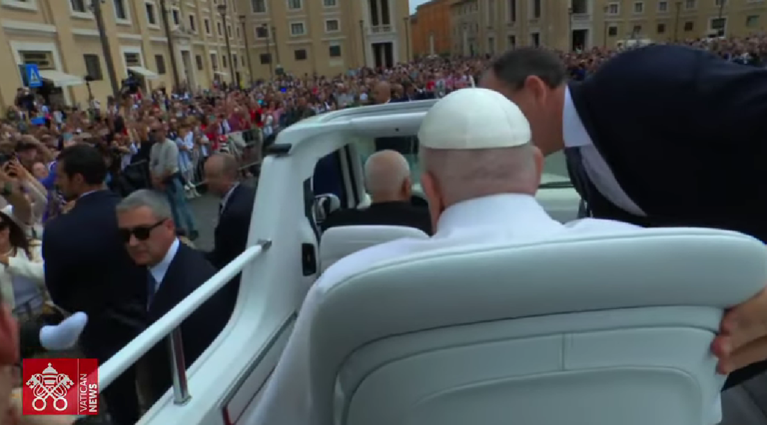 Ultima apariție a lui Papa Francisc. Sursă: Youtube Vatican - News English