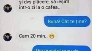 BANC | ”Sărut mâinile! Nu îmi stă în caracter să abordez astfel o femeie, dar...”