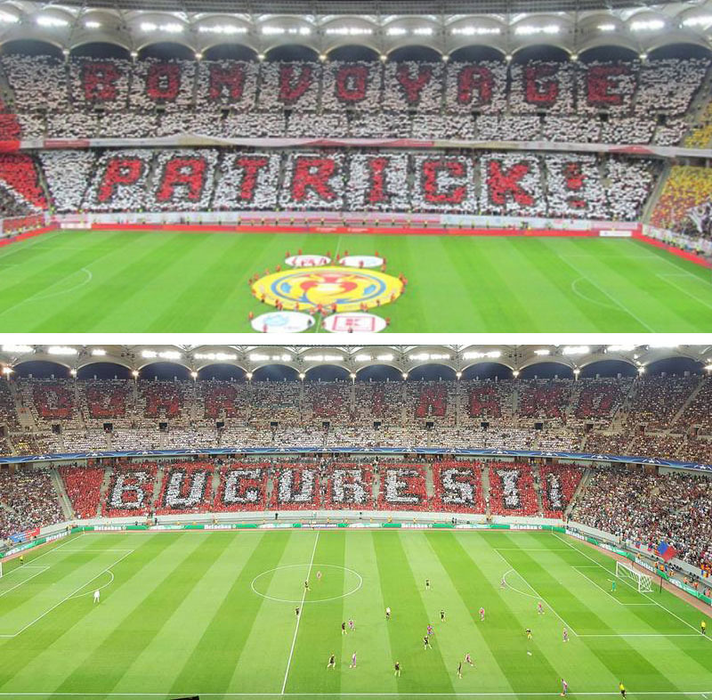 Suporterii lui Dinamo au realizat o coregrafie superbă în memoria lui Patrick Ekeng