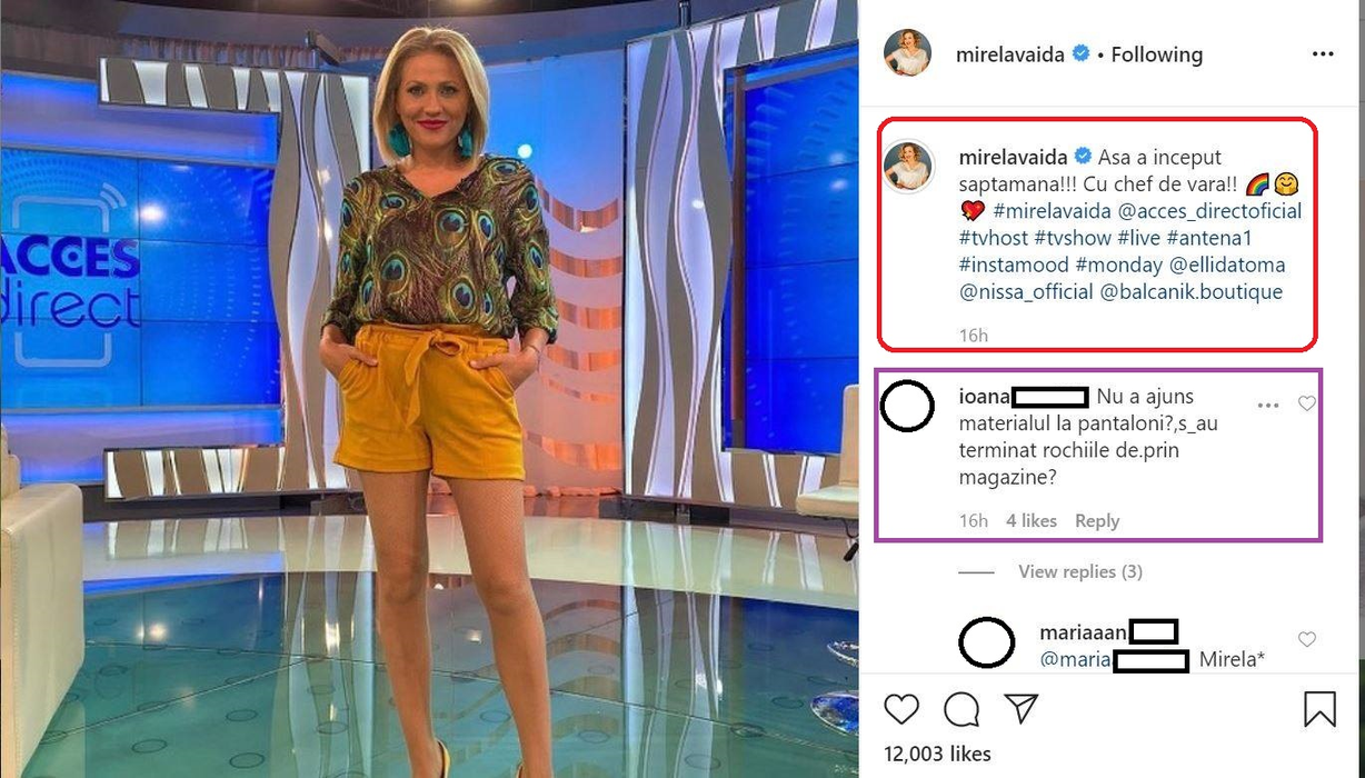 Mirela Vaida, taxată dur de fani! Reacţii în lanţ după ce a apărut această fotografie: “Nu a ajuns materialul?”