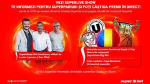 E SuperLive Show! Calificarea Tineretului, Finala de la Belfast, Rapid-UCluj, superinvitați și premii în direct! Vezi emisiunea în direct online de la 18:00!