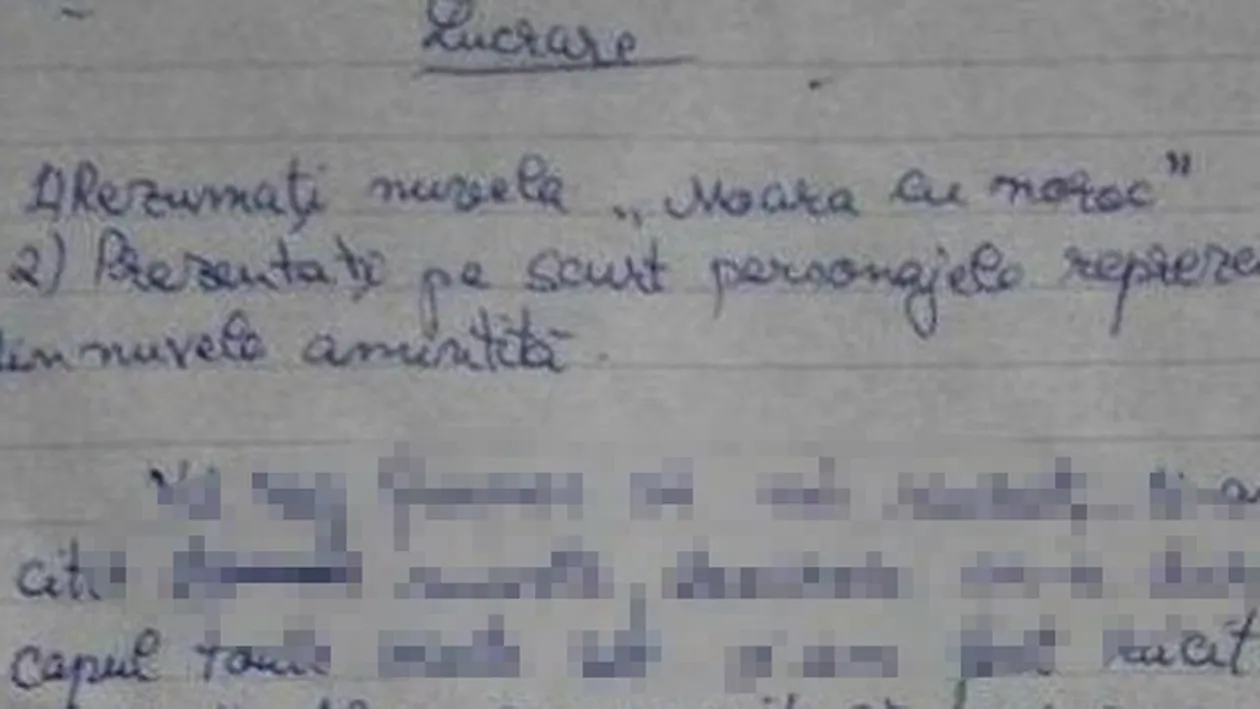Ce a putut sa scrie un elev din Romania pe lucrarea de control! Toata clasa a ras de el iar profesoara i-a dat nota 4