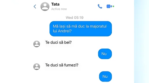 BANCUL ZILEI | ”Tată, mă lași să mă duc la majoratul lui Andrei?”