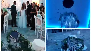 Dezastru la o nuntă din Olt. S-a prăbușit brusc, din tavan, iar surpriza s-a transformat în coșmar