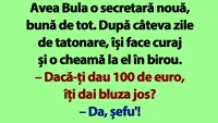 BANC | Avea Bulă o secretară nouă, bună de tot