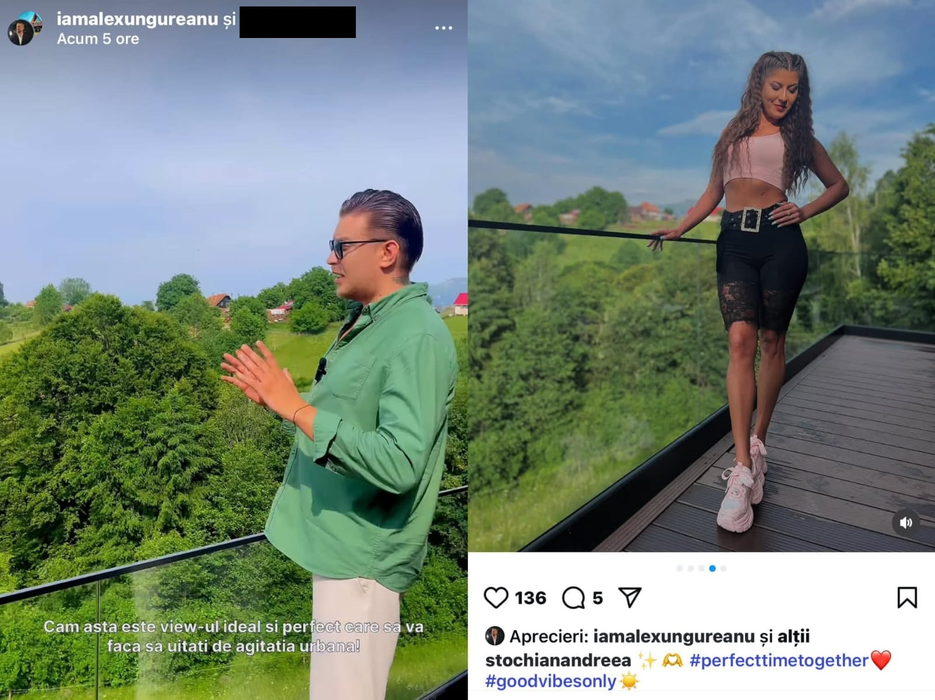 Andreea și Alexandru, în aceeași locație/ Sursa foto: Instagram