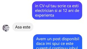 Bancul zilei | “În CV-ul tău scrie că ești electrician și ai 12 ani experiență”
