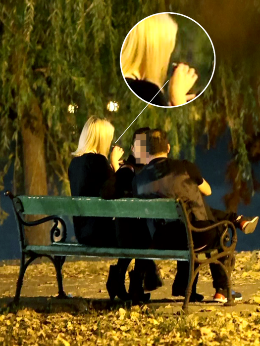 Blonda trage cu poftă maximă droguri (SURSA FOTO: CANCAN.RO)