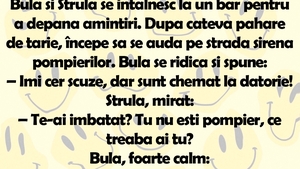 BANC | Bulă și Ștrulă se întâlnesc la un bar. După câteva pahare de tărie...