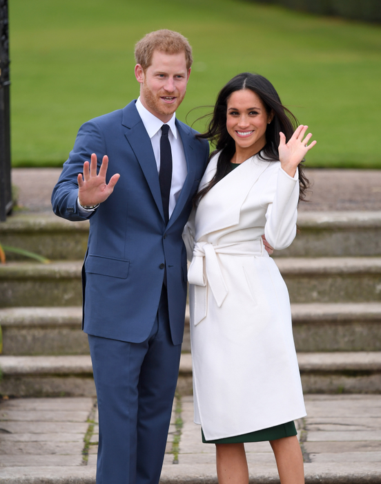 LONDON, ENGLAND - NOVEMBER 27:  Prince Harry and Meghan Markle attend an official photocall to announce the engagement of Prince Harry and actress Meghan Markle at The Sunken Gardens at Kensington Palace on November 27, 2017 in London, England.  Prince Harry and Meghan Markle have been a couple officially since November 2016 and are due to marry in Spring 2018.  (Photo by Karwai Tang/WireImage)