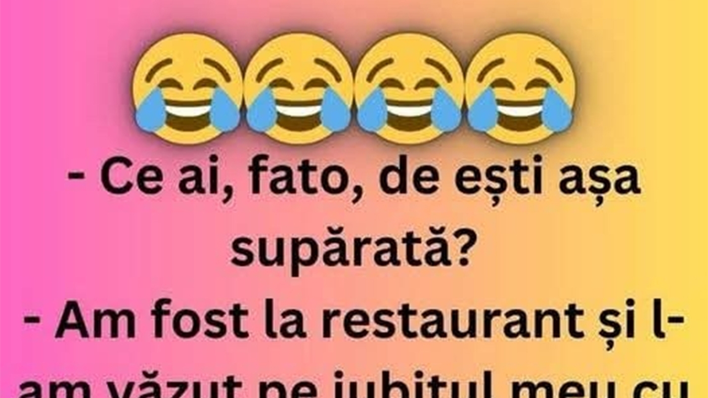 BANC | "Am fost la restaurant și l-am văzut pe iubitul meu cu alta la masă"