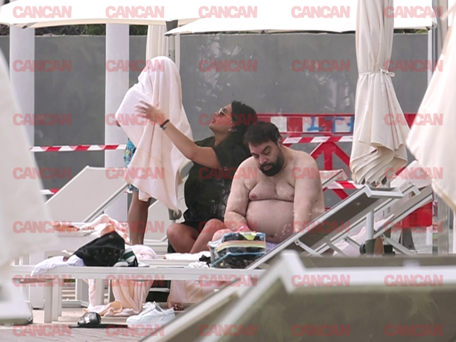 Roxana și Florin Salam la piscină Foto CANCAN.RO