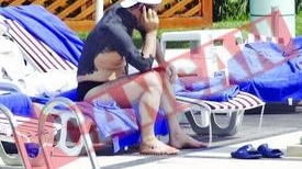 Gigi Becali, bai de namol la piscina