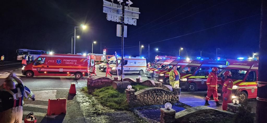 Accident între două autocare, miercuri seara, în Sibiu