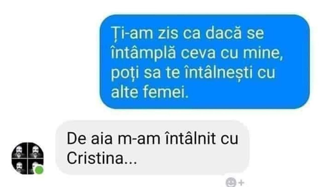 BANC | "Dacă se întâmplă ceva cu mine, poți să te întâlnești cu alte femei"